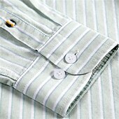 economico camicie oxford da uomo-Per uomo Camicie Camicia abbottonata Camicia Oxford Camicia non stirabile Camicia a righe Matrimonio Esterno Verde chiaro Blu Viola chiaro Arancione Manica lunga Colletto alla francese Estate