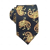 preiswerte Herren Elite Zubehör-Herren Krawatten 100% Seide Business Klassische Paisley Einfarbig Gestreift Formale Büro Arbeit