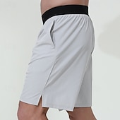 preiswerte Laufshorts-Herren Laufshorts Sommer Außen Normale Passform Atmungsaktiv Schnelltrocknend Shorts Elastischer Bund Schwarz Hellgrau Laufen Jagd Klettern S M L XL XXL