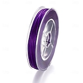 economico kit per la creazione di perline-Cordino elastico in cristallo colorato da 0,5 mm, cordino per infilare perline anti-sfilacciamento per accessori fai da te per gioielli, materiali per perline per braccialetti
