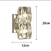 cheap Post Light-LED Wall Light Warm White Wall Mount Lighting Fixture Rectangular Indoor Display Shelves Wall Lights Elegant Crystal Anti Rust 110-240V