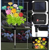 baratos Luzes de paisagem-1 lâmpada de encaixe para simulação solar de suculentas para áreas externas, jardim de pátio, caminho de gramado, lâmpada de paisagem, lâmpada decorativa, presente para entusiastas de jardinagem