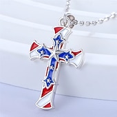  250. rocznica USA Naszyjniki Flaga USA Codzienny Dla dorosłych Męskie Damskie Półpięćsetna rocznica Bal maskowy Dzień Niepodległości Festiwal Wystroić