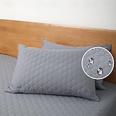 abordables almohada y fundas para exteriores-Fundas de almohada impermeables para exteriores, funda protectora en relieve que absorbe el sudor y absorbe la humedad, funda decorativa para cojín de jardín, salón, decoración de sofá en el patio