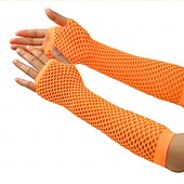 preiswerte Ärmel &amp; Schal-Dickes Netz Fischernetz elastische Handschuhe sexy lange Handschuhe Punk Halbfinger Nachtclub Party Etikette Handschuhe