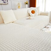 cheap Sofa Cover-Stretch Couch Cushion Cover, 1 2 3 Seater Cushion Covers for L Shaped Sofa Chaise Longue, Sectional Sofa Slipcover Furniture Protector with Elastic Bottom