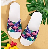 abordables Sandales de Vacances-Sandales à enfiler pour homme, motif flamant rose et motif coloré – style décontracté et amusant pour la plage, la piscine et les vacances d&#039;été