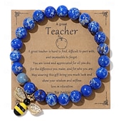 abordables Saison de Diplôme-Bracelet d&#039;appréciation pour enseignant, joli bracelet en argile polymère fait à la main, bracelet extensible en perles avec lettres d&#039;amour, d&#039;enseignement et d&#039;inspiration pour femmes, bijoux de