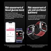 abordables Relojes inteligentes-696 TK66 Reloj inteligente 2.06 pulgada Smartwatch Reloj elegante Bluetooth ECG + PPG Podómetro Recordatorio de Llamadas Compatible con Android iOS Hombre Llamadas con Manos Libres Recordatorio de