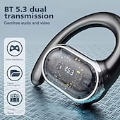 Недорогие Телефонные и Бизнес гарнитуры-X91 Bluetooth 5.3 гарнитура с поддержкой громкой связи заушные наушники стерео Hi-Fi для вождения йоги фитнеса и мобильных телефонов