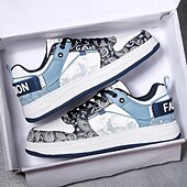preiswerte Sneaker für Herren-Modische Herren-Sneaker – Retro-inspirierte Muster, Kunstledermaterial, ideal für Freizeitausflüge und Abenteuer in der Stadt