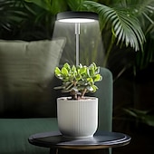 billige Plantevekstlamper-vekstlys fullt spekter led plantelys for innendørs planter vokselampe 10 dimbar lysstyrke automatisk timer svart stativ høydejusterbart halolys for sukkulenter urter løvverk i hjemmet