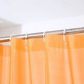abordables Cortinas de ducha-Cortinas de ducha resistentes a moho cortina de ducha PEVA pesada e impermeable para baño con 12 ganchos plásticos blancos 180cm x 180cm