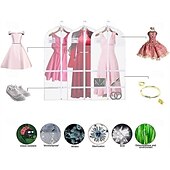 baratos Saco de Roupa &amp; Capa-Bolsa para roupas de dança, capa para roupas penduradas em peva espessada com 7 bolsos com zíper, bolsa para terno extra longa, transparente e à prova de poeira para armazenamento em armário ou viagem
