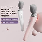 economico Massaggiatori per corpo-Massaggiatore elettrico ultra compatto ricaricabile via USB con vibrazioni ad alta frequenza per il rilassamento totale del corpo collo schiena gambe e lombari