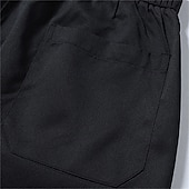 preiswerte Klassiker-Herren Cargo-Shorts Shorts Sommershorts Kordelzug Elastischer Bund Reißverschlusstasche Einfach Komfort tragbar Knielang Outdoor Sport Täglich Mode Lässig Schwarz Armeegrün