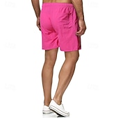 economico Pantaloncini casual-Per uomo Pantaloncini da mare Shorts Pantaloncini Estivi Pantaloncini casual Tasca Coulisse Elastico in vita Semplice Comodità Traspirante Corto All'aperto Vacanza Canotta sportiva Casual Nero Bianco