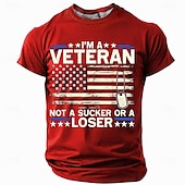 preiswerte Patriotisches T-Shirt für Veteranen-Patriotische T-Shirts für Männer Amerikanische US-Flagge Stars and Stripes T-Shirt Ärmelloses Top 3D-Druck Rundkragen T-Shirt Urlaub Casual Hawaiian Urlaub Weiß 1 Weiß Sommer Frühling