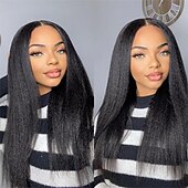 economico Closure e frontal-Chiusura in pizzo trasparente afro crespo e liscio, solo chiusura in capelli umani al 100%, chiusura in pizzo peruviano remy yaki liscio 4x4 per donna