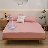 abordables Sábanas y funda de almohada-Funda protectora para cama Queen Full King cubierta impermeable protector de colchón sábana ajustada impermeable protector de cama funda de colchón 360° de paquete completo bolsillo profundo sábana
