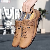 preiswerte Sneaker für Herren-Braune Casual-Sneaker für Herren – vielseitige Schlupfschuhe aus weichem Leder für Komfort im Alltag