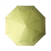 abordables Fournitures pour la maison-Parapluie de protection UV, parapluie automatique à trois volets avec boucle, parapluie de voyage coupe-vent pour l&#039;été, parapluie compact à ouverture et rétractation automatique pour les affaires et