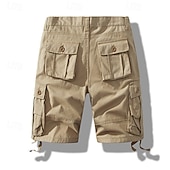 preiswerte Klassiker-Herren Cargo-Shorts Shorts Sommershorts Mehrere Taschen Klappentasche Einfach Komfort tragbar Knielang Outdoor Sport Täglich Mode Lässig Schwarz Gelb