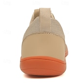 preiswerte Sneaker für Herren-Barfuß-Sneakers aus hellbraunem Strick für Herren – flexibles, bequemes Design mit Schnürverschluss für aktive und lässige Kleidung
