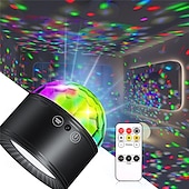 お買い得  装飾ライト-LED ウォールライト スポットライト リモコン付き 3色 デュアルヘッド 小さな魔法のボール 雰囲気ランプ クリエイティブ ナイトランプ レインボー投影 小さな魔法のボール USB 充電 フェスティバル パーティー 雰囲気 装飾ランプ 1個