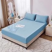 cheap Sheets &amp; Pillowcase-Queen Full King Protective Bed Cover Waterproof Mattress Protector Fitted Waterproof Sheet Bed Protector Mattress Pad Fitted Sheet Adjustable 4 Corners With Elastic Band