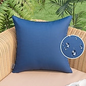cheap Outdoor Pillow &amp; Covers-Solid Color Pillowcase Outdoor Waterproof Technology Pillowcase Coated Outdoor Garden Sofa Cushion Modern Simple 1pc