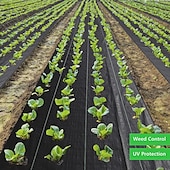 cheap Plant Care Accessories-Weed Barrier Fabric Heavy Duty, Landscape Fabric, Easy Install &amp; Rugged Plastic Ground Cover Weed Barrier with UV Protection for Gardens, Landscaping Fabric