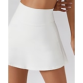 cheap Women&#039;s Skirts &amp; Skorts-US Open Women&#039;s Tennis Skirts Tennis Skirts with Shorts Side Pockets Side Split Stretchable Tennis Golf Pickleball Solid Colored Bottoms Black White Brown Tennis Clothing