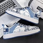 preiswerte Sneaker für Herren-Modische Herren-Sneaker – Retro-inspirierte Muster, Kunstledermaterial, ideal für Freizeitausflüge und Abenteuer in der Stadt
