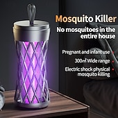 abordables Répulsifs électriques anti-moustiques-Lampe répulsive de moustiques par inhalation à choc électrique répulsif photocatalyseur USB piège à moustiques pour chambre à coucher