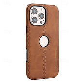 cheap iPhone Cases-Phone Case For Apple AirTag iPhone 16 Pro Max Plus iPhone 15 14 Pro Max Plus iPhone 13 12 Pro Max Back Cover Magnetic Adsorption Support Wireless Charging Shockproof Geometric Pattern PU Leather
