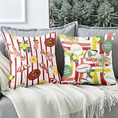 baratos Fronhas de Almofadas de Decoração-Capa de Almofadas Decorativas com Tema de Férias de Verão 1PC Capa de Almofada Quadrada Macia para Sofá de Quarto Sala de Estar