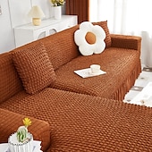 cheap Sofa Cover-Stretch Couch Cushion Cover, 1 2 3 Seater Cushion Covers for L Shaped Sofa Chaise Longue, Sectional Sofa Slipcover Furniture Protector with Elastic Bottom