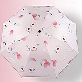 Недорогие Зонты-зонт от солнца, анти-УФ-лучей, легкий компактный зонт для путешествий для женщин и мужчин, водонепроницаемый складной солнцезащитный козырек, портативная защита от УФ-лучей в дождь или солнечную