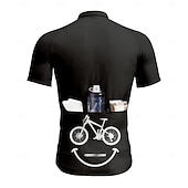 preiswerte Radtrikot Herren-Herren Radtrikot Grafik Geometrisch Kurzarm Fahhrad T-Shirt Trikot Oberteil mit 3 Gesäßtaschen UV-beständig Schnelltrocknend Frontreißverschluss Reflektierende Streifen Sport Schwarz Königsblau Orange