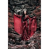 levne Šaty-Středověké Renesanční Šaty Plesové šaty Čerodějnice Viking Keltský rytíř Maškarní kostým Dámské Keltské Královský Valpuržina noc předvečer Všech svatých Karneval Plesová maškaráda Výkon LARP Ren Faire