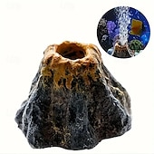 お買い得  動物のサポートとケア-1 火山水槽装飾 輝く石の美的装飾と酸素を高める美的装飾 小型水槽用 すべての水生ペットに適しています