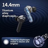 זול אוזניות לטלפון ולעסקים-אוזניות Bluetooth 5.3 חופשיות מדיבור אוזן קליפ סטריאו ENC סינון רעש עבור כושר וטלפונים ניידים