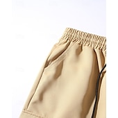 baratos Calças Cargo-Homens Calças Cargo Calças Cintura elástica Bolso multi Tecido Secagem Rápida Vestível Comprimento total Diário Casual Preto Verde Claro