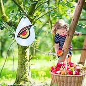 billige Dyrestøtte og omsorg-øyelokk for å skremme bort fugler fugleenhet med hengende utendørs reflekterende skremmer og fugleklistremerke holde fugler borte hjem og hage smykker juletredekor 1 stk.