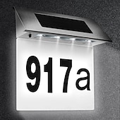 voordelige Wandverlichting buiten-1 st. buitenverlichting op zonne-energie van roestvrij staal, straatnaambord, wandverlichting, huisnummerverlichting, veranda, tuin, entreeverlichting