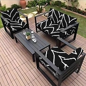abordables Housse de fauteuil et d&#039;accoudoir de canapé-Housse de coussin de siège de canapé d&#039;extérieur, housse de mobilier de patio, housses en microfibre teintes en fil floral