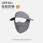 cheap Home Wear-Summer Sunscreen Ice Silk Breathable Mask Anti-ultraviolet Simple Black Glue Brim Eye Protection