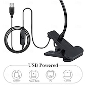お買い得  デスクランプ-デスクランプ、読書灯、USBフレキシブルグースネックLEDランプ、LEDネイルランプ、メタルホースランプ、ベッドのヘッドボードやコンピューターにクリップ