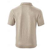 cheap Men&#039;s Classic Polo-Men&#039;s Golf Shirt Golf Polos Shirts Work Casual Lapel Short Sleeve Basic Modern Plain Jacquard Summer Regular Fit Black White Blue Khaki Golf Shirt